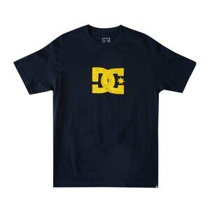 DC T-Shirt Men Navy Yellow Sketchy Star Size S New With Tags